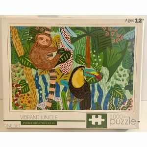 RMS Vibrant Jungle 1000 Piece Puzzle Sealed Bag Complete Tropical Colorful